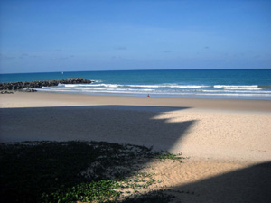 Black sand beach in Natal